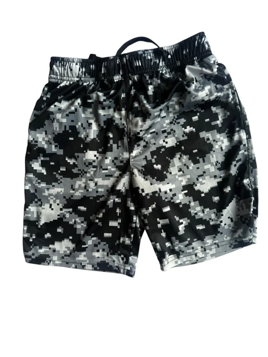 Boys Athletic Shorts Lot Athletic Works & Black & Gray Digital Camo Size 10-12 - Picture 3 of 7